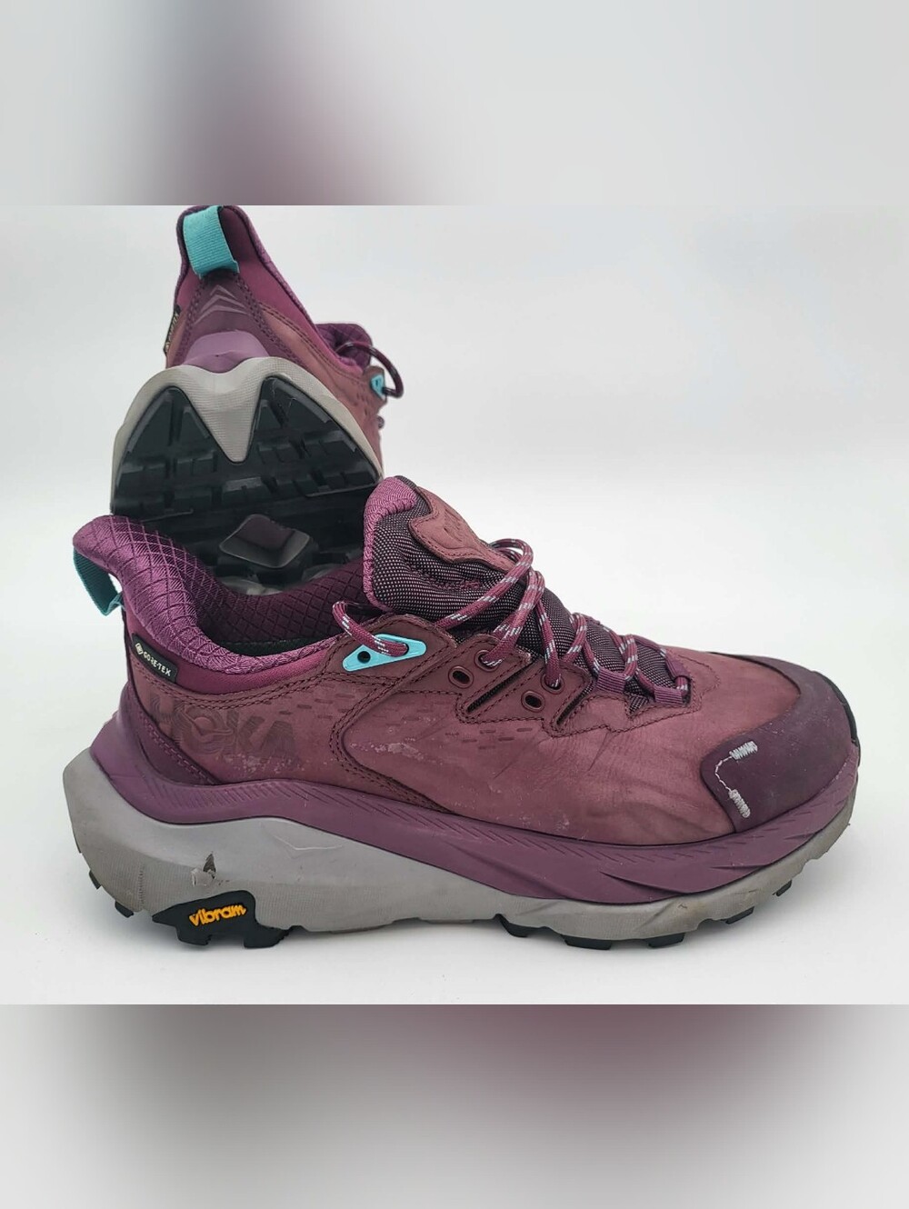 Hoka One One Women's Purple Trail Running Shoes with Teal Accent